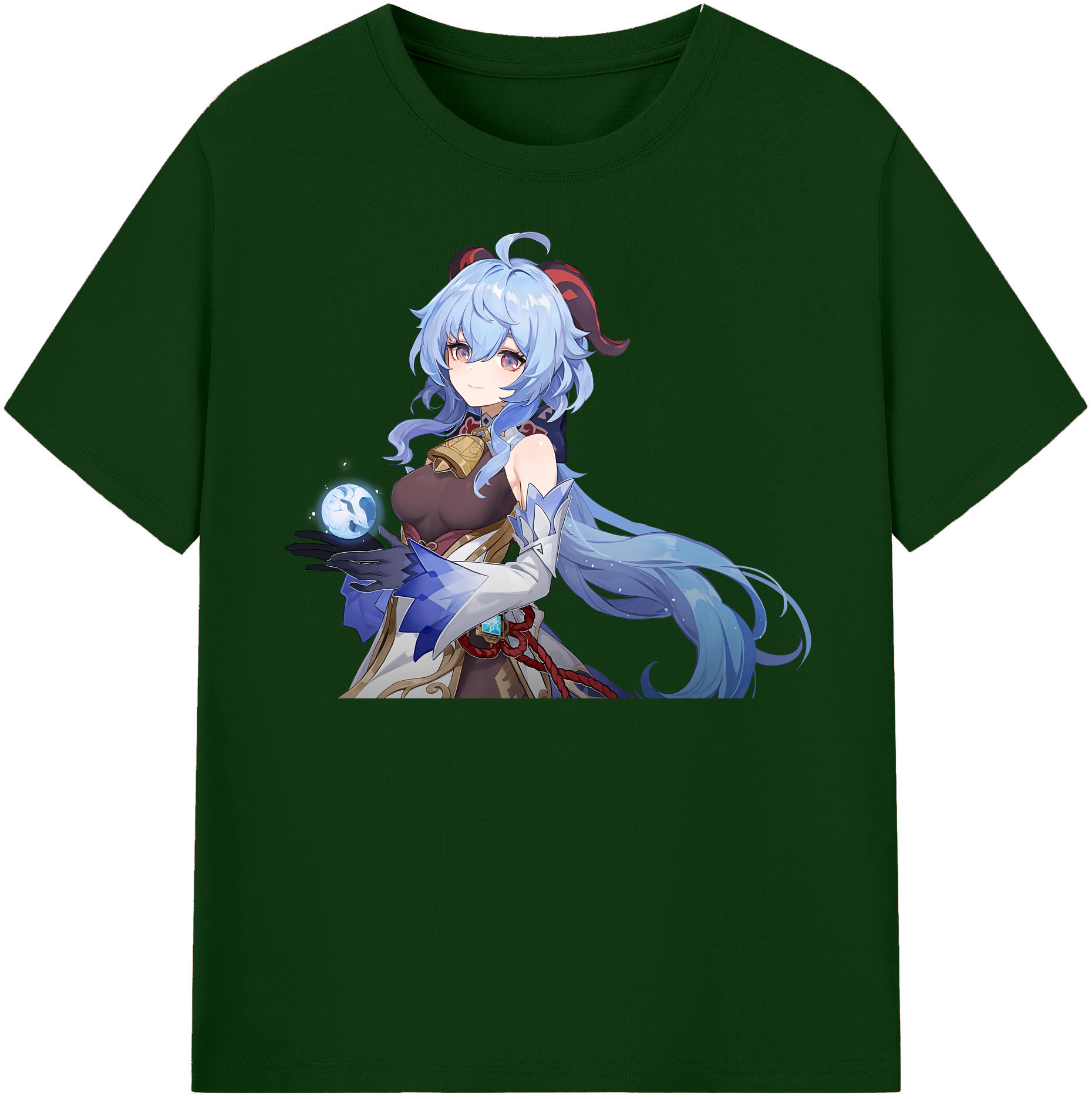 げんし神 甘雨 かんう genshin Ganyu 綿100％半袖Tシャツ（フロントプリント）